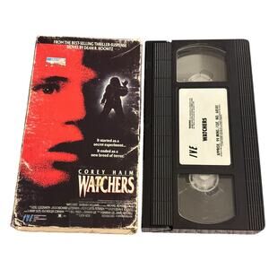 Watchers VHS 1988 film thriller movie suspense Corey Haim IVE vintage retro